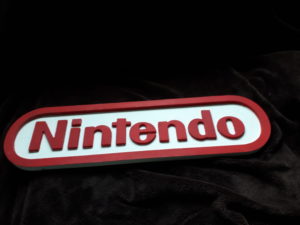carved nintendo sign