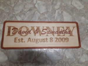 Personalized Stacked Text Sign