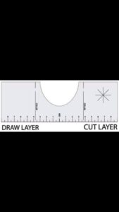 custom cut acrylic template -customer supplied image