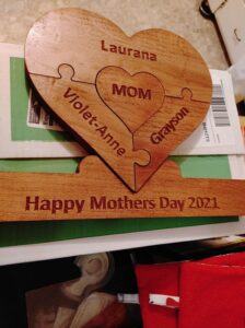 mothers day name heart gift